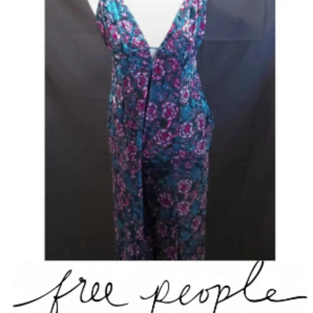 Free People Velvet Rose Jumpsuit SZ MD - Picture 1 of 12